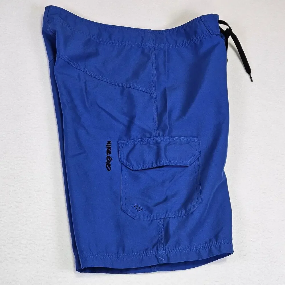 Y2K Nike Mens M 6.0 Hybrid Board Shorts Size 32 Blue 387365 Surfing Cargo 10